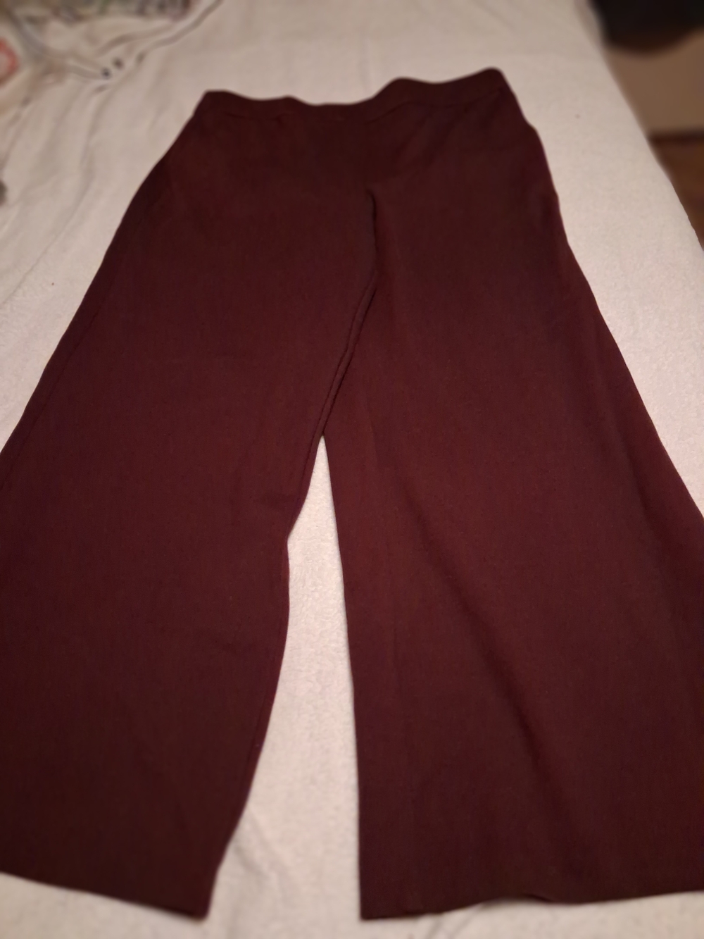 Versona Wide-Leg Pants in Burgundy